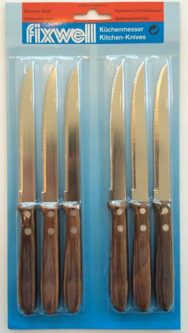 Fixwell Steak Knives Deluxe Wood CL