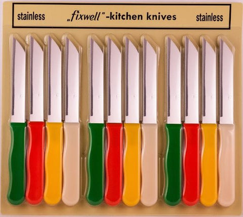 Fixwell® Fruit and Vegetable Knives, Pack of 6, Sharp Kitchen
